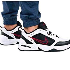 Nike Men’s Air Monarch IV Training Sneakers Black Red White 415445 101